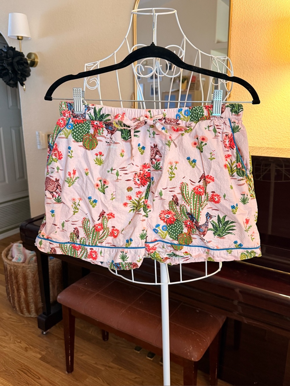 Printfresh Pink Cactus Pajama Shorts size Small